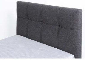 Kárpitozott ágy MARIA ONE 90x200 cm, matraccal és ágyneműtartóval, szürke