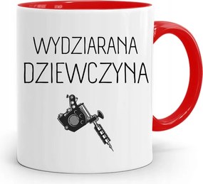 Piros Bögre Lányoknak, nyomott mintával, fényképpel