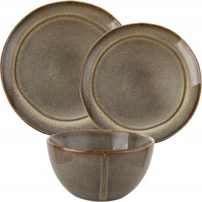 Porcelán Étkezőgarnitúra Tányér 18db-os 6 Személyes Bergen Mintás