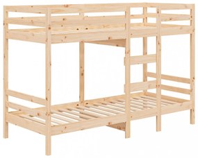 tömör fenyőfa emeletes ágy matrac nélkül 90 x 190 cm