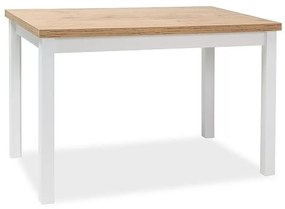 Adam étkezőasztal 100 x 60 cm, lándzsás tölgy / fehér