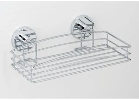 WENKO 20883100 - VACUUM-LOC kerek polc, acél, 26x15,3 cm, fényes króm