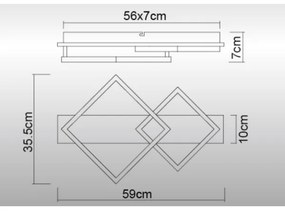 Globo 67847-24 - LED Mennyezeti lámpa LESINA LED/24W/230V 3000K