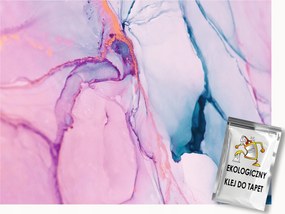 Fotótapéta Flizelina Márvány Modern Akvarell Rózsaszín 200x140 ragasztó