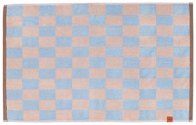 Kék-rózsaszín bio pamut fürdőszobai kilépő 50x80 cm Retro – Mette Ditmer Denmark