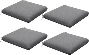 Outsunny étkezőszék párnák 47x47x7 cm - 4 db vízálló és UV-védelemmel ellátott párna, beltéri és kültéri használatra | Aosom