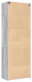 szürke sonoma színű szerelt fa tárolószekrény 80x42,5x225 cm