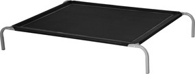 PawHut Emelt Ágy Kutyák és Macskák Számára Lélegző Pet Ágy 130x90x20 cm Alvásra és Pihenésre Acél Vázban Benti és Kinti Használatra Fekete | Aosom