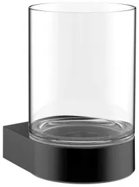 AREZZO design NORO üveg tartó pohár, fekete