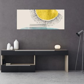 Kép - Absztrakt festmény a strandról N⁰2 (120x50 cm)