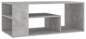 betonszürke szerelt fa dohányzóasztal 100 x 50 x 40 cm