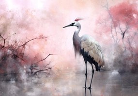 Fotótapéta erdő Madarak darvak páva gémek flizelin Ragasztó 415 x 290