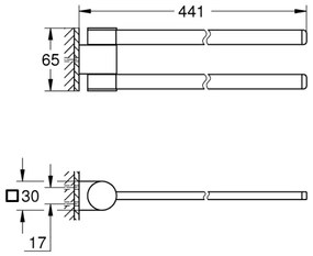 GROHE 41063000 - Törölközőtartó SELECTION 441 mm fényes króm