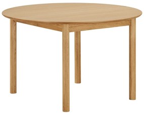 Kerek bővíthető étkezőasztal hosszabbító asztallappal tölgyfa dekorral ø 120 cm Bundaberg – House Nordic