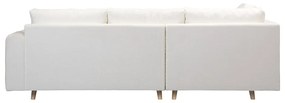 Fehér buklé sarokkanapé (bal oldali) Ariella – Ropez