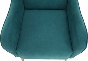 Kényelmes fotel, türkíz/bükk, BREDLY