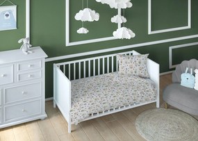 Pamut párnahuzat 40x40 méhecskés szürke sárga gyerek cipzáras