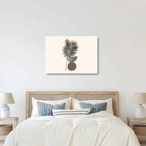 Üveg kép - Absztrakció pálmalevéllel (70x50 cm)