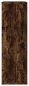 füstös tölgy színű szerelt fa könyv-/tálalószekrény 50x25x80 cm