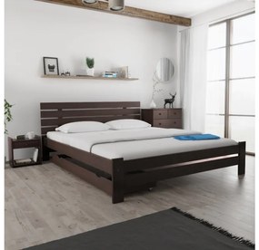 PARIS magasított ágy 180x200 cm, diófa Ágyrács: Ágyrács nélkül, Matrac: Deluxe 10 cm matrac