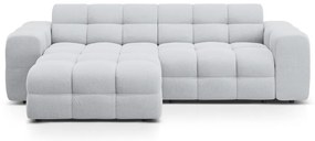 Világosszürke sarokkanapé (bal oldali-heverő résszel) Kendal – Micadoni