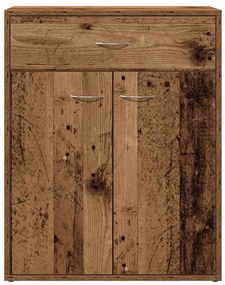 antik fa színű szerelt fa tálalószekrény 60x30x75 cm