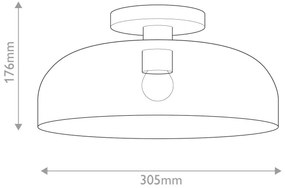 Alora Mood ALM-SYLVIA-SF-BK-CL - Mennyezeti lámpa SYLVIA 1xE27/60W/230V fekete