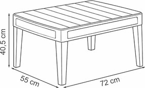 Atlas linea műanyag balkon szett párnával