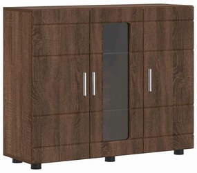 Széf polcokkal tárolóval barna tölgy 55.5 x 29 x 100 cm Faanyag