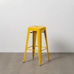 Sárga fém bárszék szett 2 db-os (ülésmagasság 76,5 cm) – Ixia