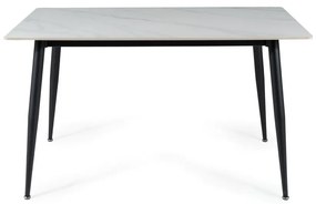 Rion 130 x 70 cm étkezőasztal, márvány / fekete