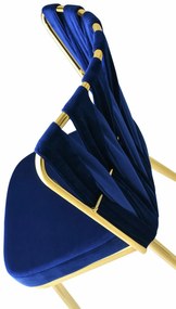 Kusakli Navy Blue and Gold étkezőszék szett, 4 db, 4 db