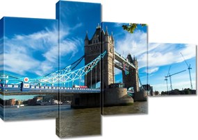 Vászonkép 100x70 Tower Bridge az éggel
