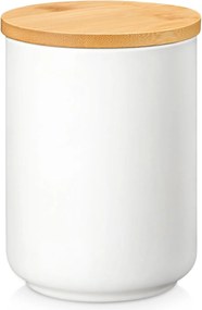 Malacasa Porcelán kávétartó, kávéscsésze bambusz fedéllel