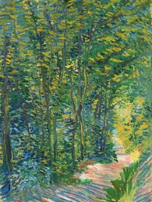 Festmény reprodukció A path in the woods (Vintage Landscape) - Vincent van Gogh, (30 x 40 cm)