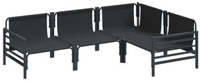 Kerti Kanapé Szett párnával 4 pcs Antracit Acél