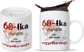 Születésnapra 60 60-es 60-as Persely Szett fényképes nyomott mintás bögre