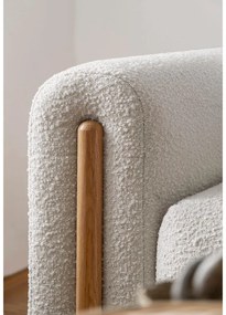 Szürkésbézs buklé kinyitható-tárolóhelyes kanapé 244 cm Arcadova – ELTAP