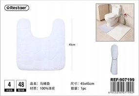 Elegáns fürdőszobaszőnyeg fehér színben