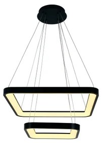 Brilagi - FALCON SLIM LED, dimmelhető kábellel függesztett csillár 78W/230V 50x50 cm fekete + távirányító