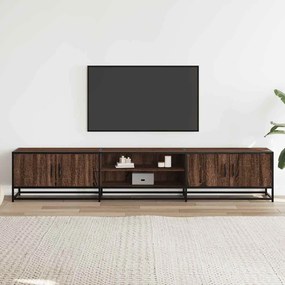 barna tölgy színű szerelt fa TV-szekrény 210 x 35 x 41 cm