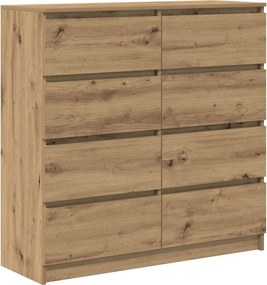 vidaXL kézműves tölgy színű szerelt fa tálalószekrény 100x35x99 cm