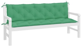 2 db zöld oxford szövet kerti padpárna 180 x 50 x 7 cm