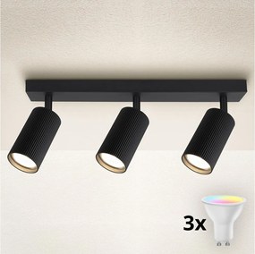 Brilagi - LED RGBW dimmelhető spotlámpa SELE MODERN 3xGU10/6W/230V Wi-Fi fekete