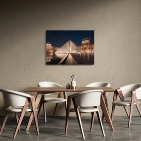 Kép - Louvre éjjel (üvegen) (70x50 cm)