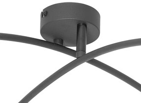 Design mennyezeti lámpa fekete arannyal 4 lámpás - Noud