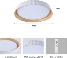 BRILAGI - LED dimmelhető mennyezeti lámpatest ORINO LED/54W/230V 3000-6000K fehér átm. 43 cm + távirányító