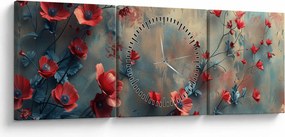 Kép - Farkas mák (órával) (90x30 cm)