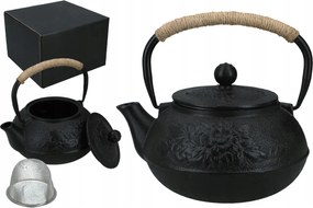 Öntöttvas teáskanna zománcozott betéttel