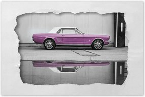 Poszter 90x60 Ford Mustang púderrózsaszín
